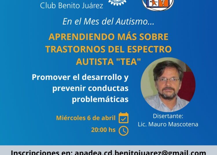 Charla en el mes del Autismo a cargo del Lic. Mauro Mascotena
