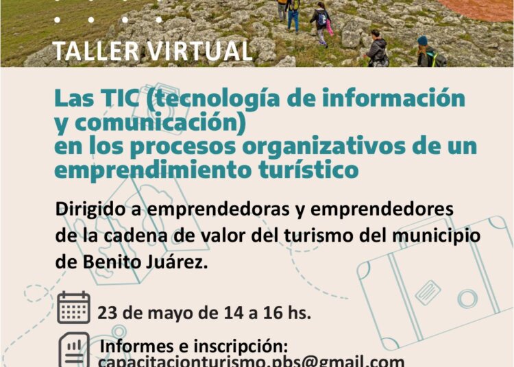 Taller para emprendedores en turismo con modalidad virtual