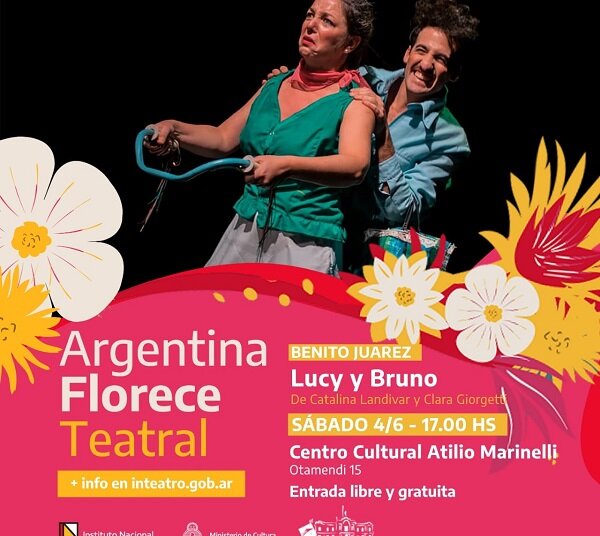Desde las 17 hs en el Marinelli se presenta hoy la obra Lucy y Bruno con entrada libre y gratuita