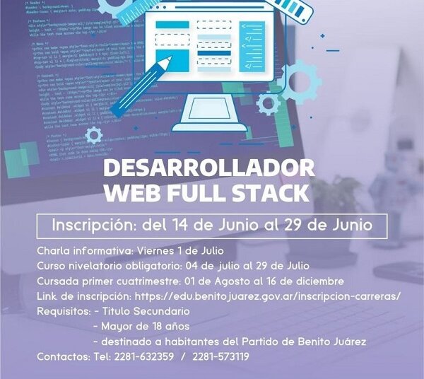 La Dirección de Educación lanza la carrera de Desarrollador Web Full Stack