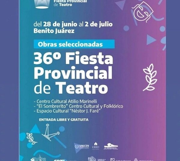 Llega la  Fiesta Provincial del Teatro de la Provincia de Buenos Aires a Benito Juárez