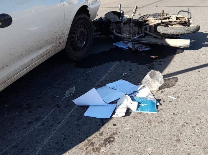 Accidente en la esquina de Urquiza y Chacabuco