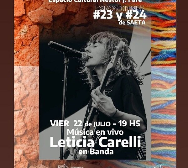 Este viernes se cierra la propuesta con Leticia Carelli en banda