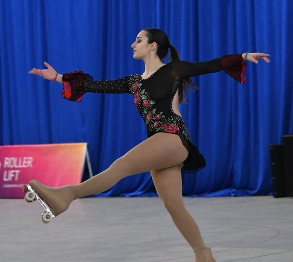 Podio para Dolores Pereyra que integra el equipo de patín del club Gimnasia de La Plata