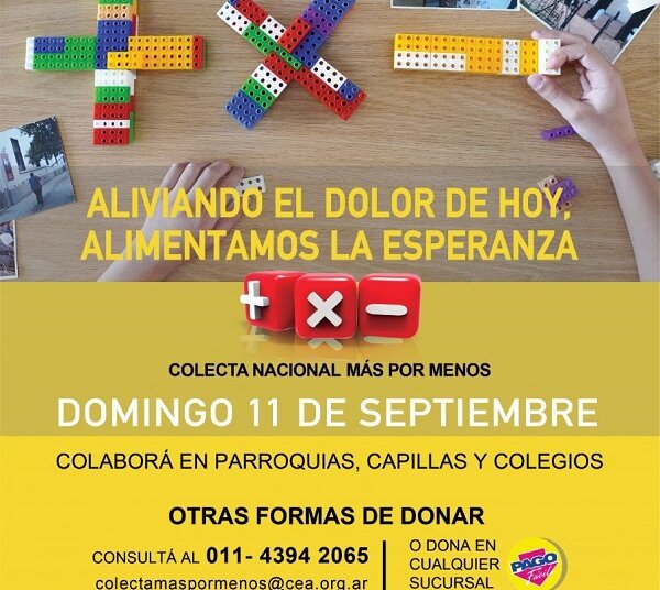 Colecta Más por Menos el 10 y 11 de septiembre