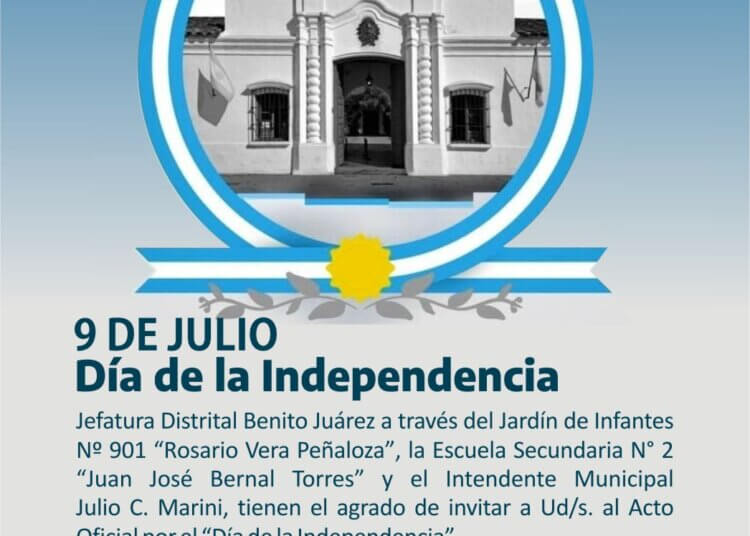 El acto oficial del 9 de Julio será en la escuela secundaria 2
