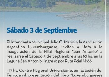 Se inaugura este sábado en la Laguna San Antonio  la Filial Regional