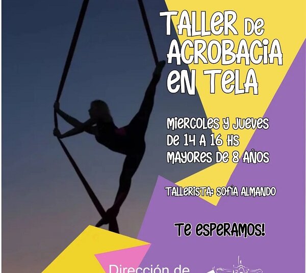 ¿Sabías que en Dirección de Cultura también podés aprender técnicas de acrobacia aérea?