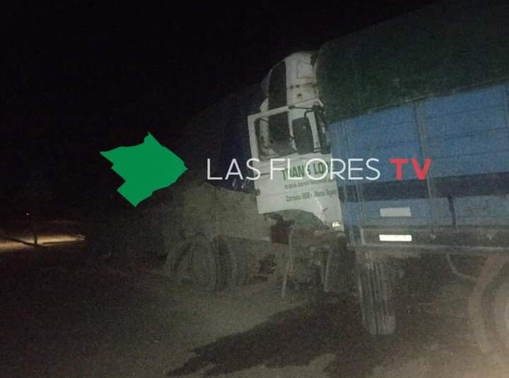 Accidente en Ruta 3, fue entre dos camiones uno era de Benito Juárez
