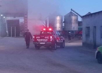 Se produjo un incendio en la Cooperativa de granos Tandil