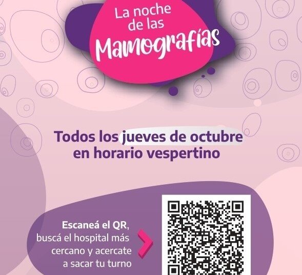 Hospitales de la provincia realizarán la Noche de las Mamografías