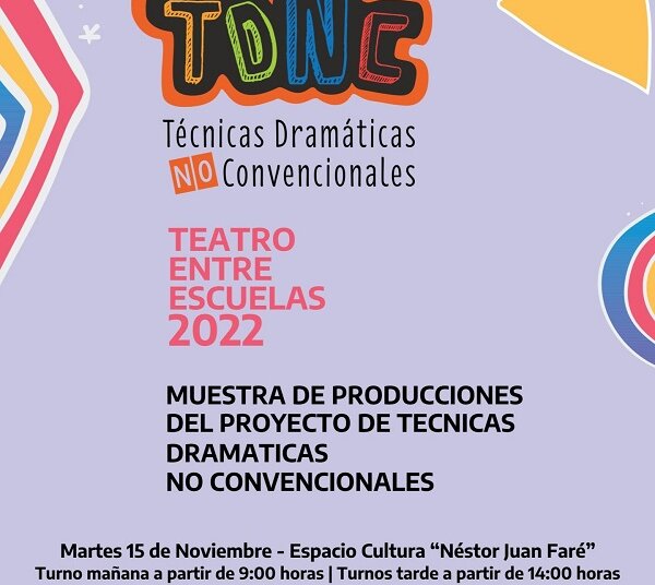 Hoy se realiza una jornada «Teatro entre Escuelas» en el Centro Cultural