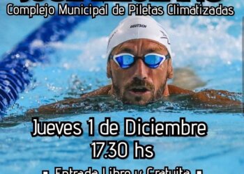 José Meolans estará hoy en el Complejo Municipal de Piletas desde las 17.30 hs