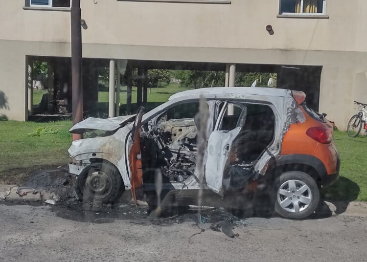 Una mujer se desmayó, chocó su auto y este terminó incendiado