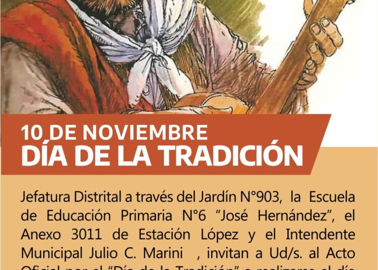 Este jueves se realiza en Estación López el acto oficial por el Día de la Tradición