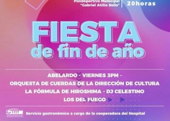 Se despide el año a pura música, hoy desde las 20 en el predio del Polideportivo