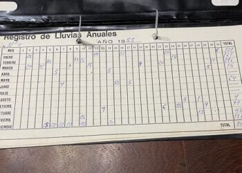Lleva registro a mano de las lluvias desde 1952 y los cuadernos lo confirman: el 2022 fue el más seco