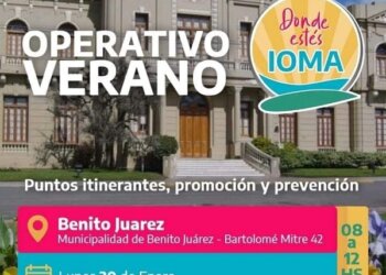 IOMA realiza un operativo de verano de 8 a 12 hs en el Palacio Municipal