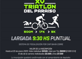 Se viene el XV Triatlón del Paraíso, será este domingo en Laprida