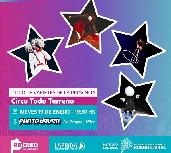 Verano 2023: En Laprida se presenta Circo Todo Terreno este jueves