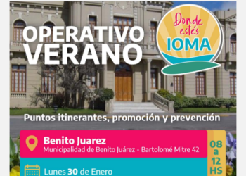 Este lunes la obra social IOMA realiza un operativo de verano