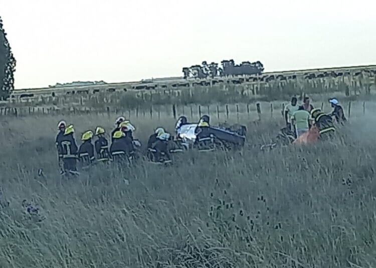 Varios heridos luego de un vuelco sobre ruta 86