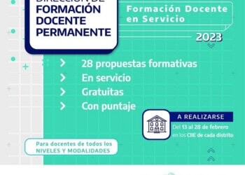 Iniciaron los Talleres de Formación Docente Permanente, gratuitos, presenciales y en servicio