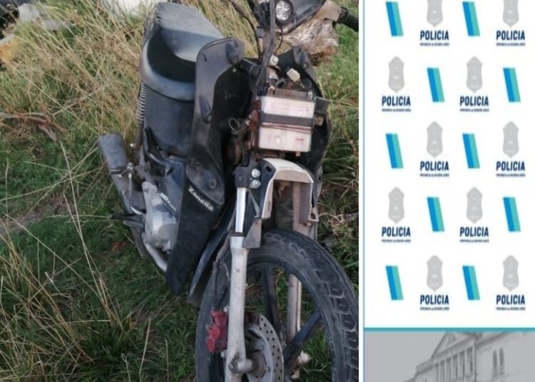 Parte policial sobre accidente de dos motos