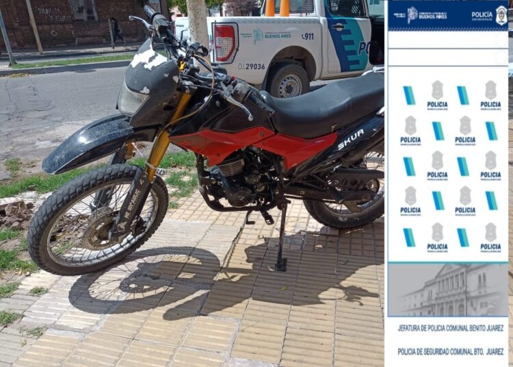 Parte policial sobre accidente de dos motos