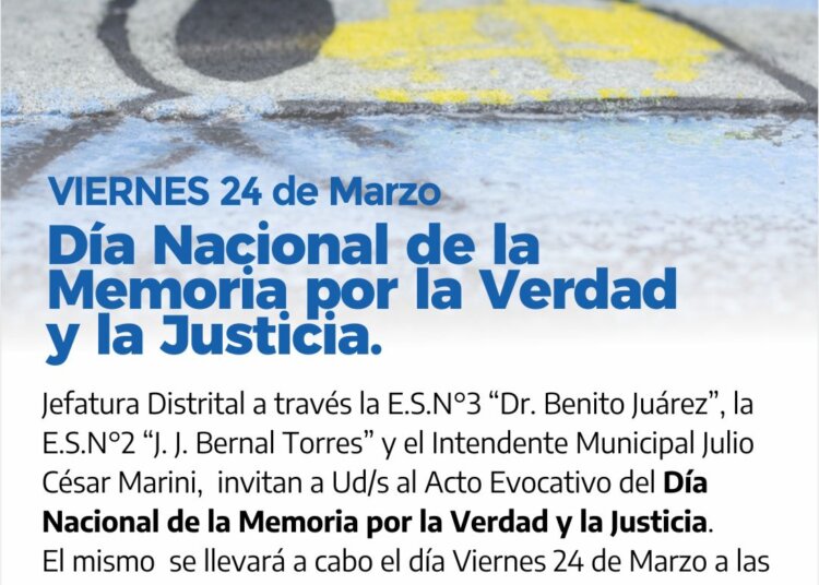 Acto por el día de la Memoria por la Verdad y la Justicia