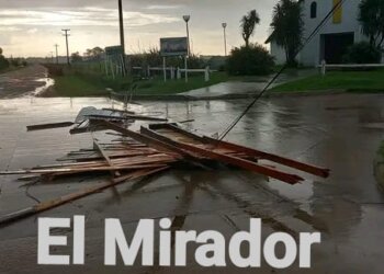 Fuerte tormenta de viento y lluvia azotó Estación López