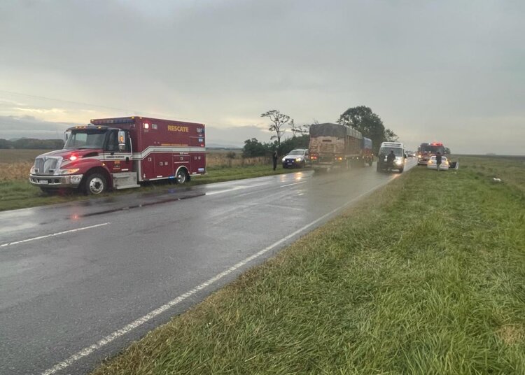 Accidente sobre ruta 74 entre Vela y Barker