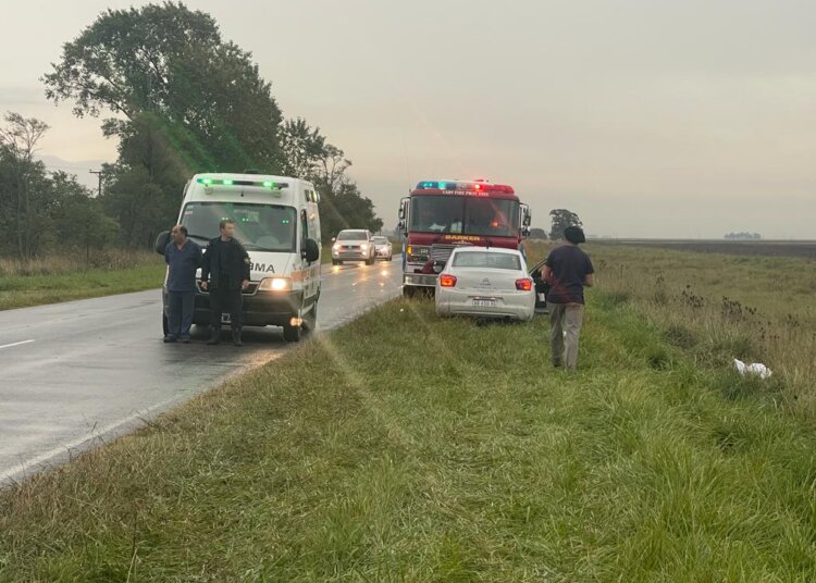 Accidente sobre ruta 74 entre Vela y Barker