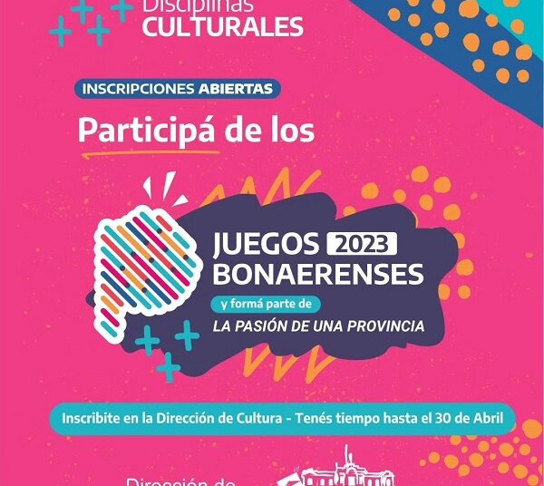 Juegos Bonaerenses 2023: inscribite en disciplinas culturales