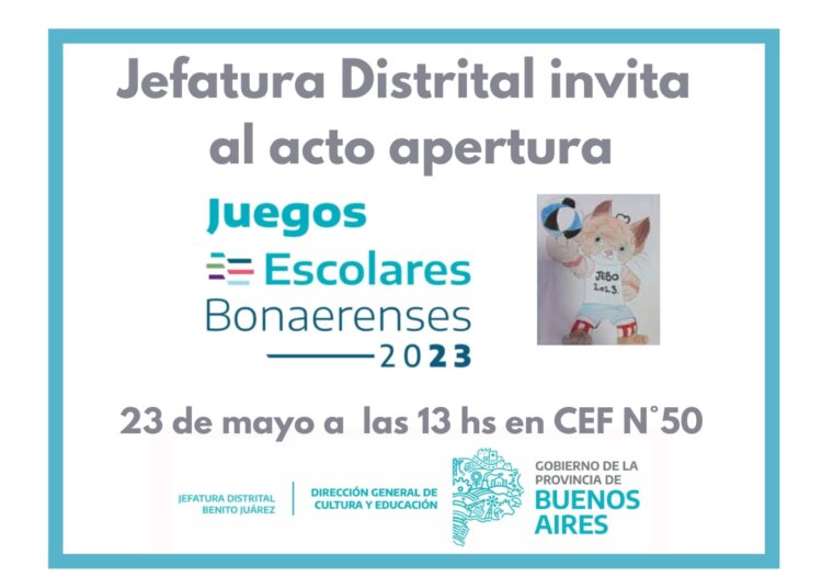Este martes se inauguran los Juegos Escolares Bonaerenses