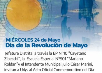 Hoy es el acto oficial del 25 de Mayo