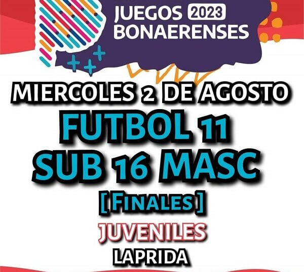 Juegos Bonaerenses, el Fútbol 11 en Sub 16 juega en Laprida