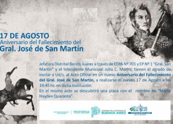 Acto oficial ante un nuevo aniversario del fallecimiento de San Martín