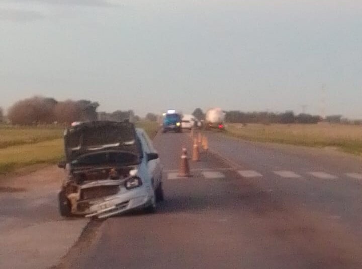 Accidente sobre ruta 74 que felizmente solo tuvo daños materiales