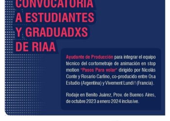 La Facultad de Arte  abre la convocatoria a graduados de RIAA para Ayudante de Producción