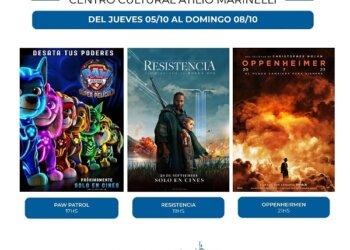 Desde hoy y hasta el domingo tres películas en cartelera en el Marinelli