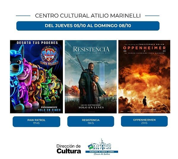 Desde hoy y hasta el domingo tres películas en cartelera en el Marinelli