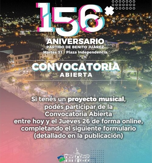 156 Aniversario del partido se abrió convocatoria para Artesanos y Gastronómicos