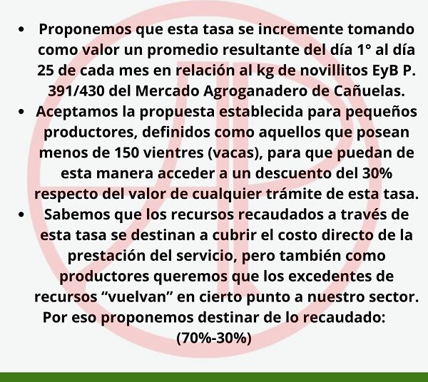 Reunión de productores para tratar la propuesta de actualización de la Tasa Vial y Guías 2024