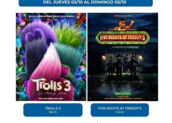En el Marinelli desde hoy Trolls 3 y Five Nigths At Freddys