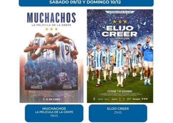 Muchachos La Película de la gente y Elijo Creer en la cartelera del Marinelli