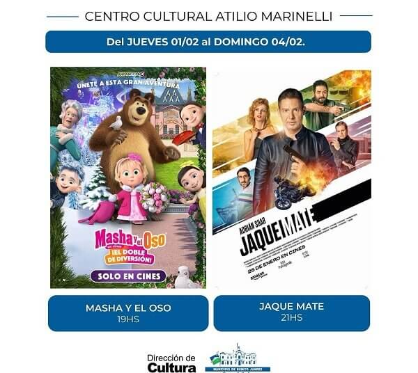 Masha y el Oso, además de Jaque Mate en la cartelera del Marinelli