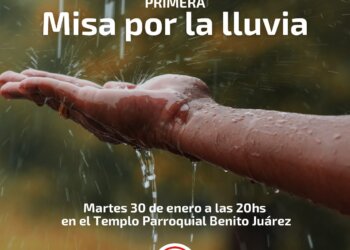 Se realiza hoy la primera misa del año por la lluvia