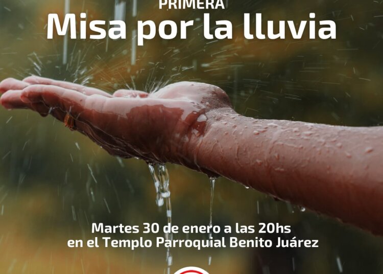 Se realiza hoy la primera misa del año por la lluvia