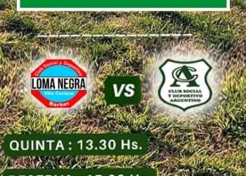 Loma Negra y Argentino jugaron un amistoso en Villa Cacique
